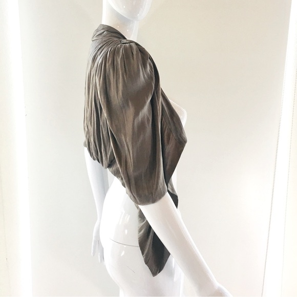 Karen Millen silver grey shawl collar open front designer evening jacket top 6 - Picture 4 of 16